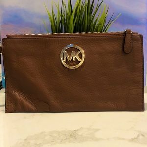 Michael Kors leather clutch wristlet